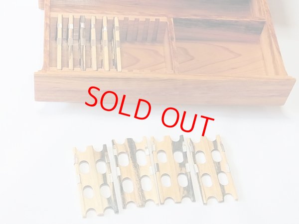 画像6: 総屋久杉道具箱　大　二段引き出し　変わり開け　黒柿仕掛け巻き１０本付き　ベルト付き