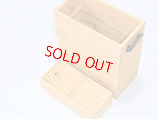 画像6: 国産杉材使用　上部スライド式水箱　無塗装　黒柿つまみ