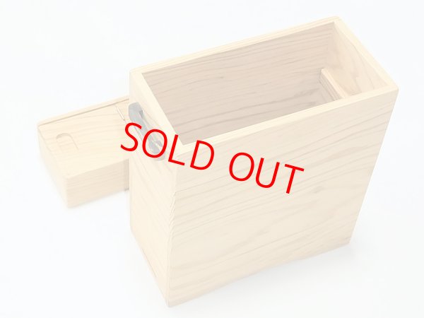 画像7: 国産杉材使用　上部スライド式水箱　無塗装　黒柿つまみ