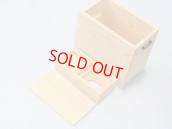 画像6: 国産檜材黒柿材使用　上蓋格納式水箱　無塗装