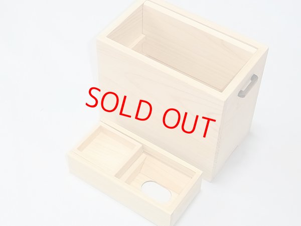 画像5: 国産檜材黒柿材使用　上蓋格納式水箱　無塗装