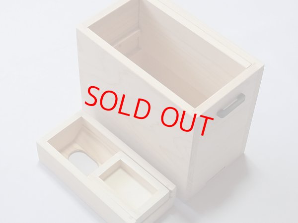 画像5: 国産檜材黒柿材使用　上蓋格納式水箱　無塗装