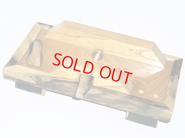 画像7: ヘラブナ釣り用手作りお膳　黒柿回し　欅作り