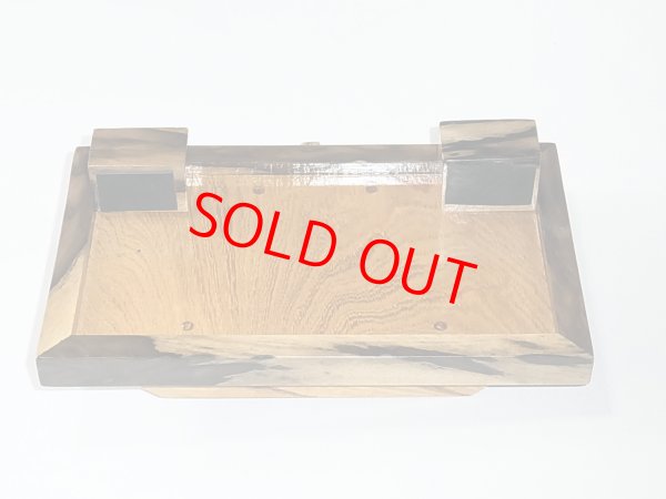 画像2: ヘラブナ釣り用手作りお膳　黒柿回し　欅作り