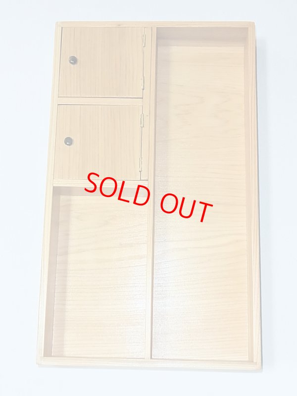 画像6: 国産杉材使用　座布団付き合切箱　１段引き出し　ワイドタイプ