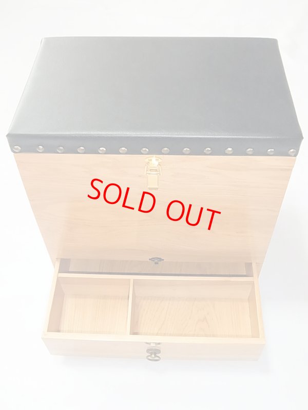 画像7: 国産杉材使用　座布団付き合切箱　１段引き出し　ワイドタイプ