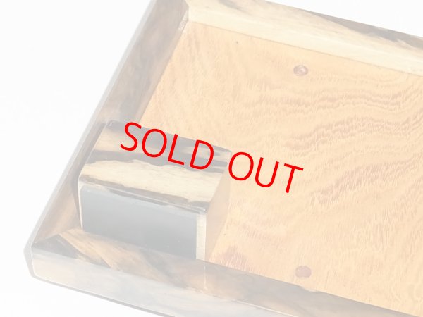 画像3: ヘラブナ釣り用手作りお膳　黒柿回し　欅作り