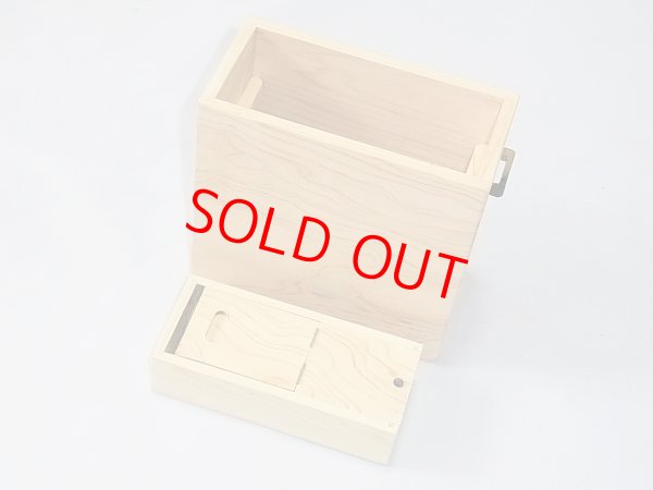 画像4: 国産檜材使用　上部スライド式水箱　無塗装　黒柿つまみ