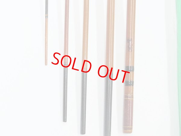 画像6: 竿孝作　タナゴ竿　矢竹　八寸切　五本継ぎ 朱色変わり塗り　