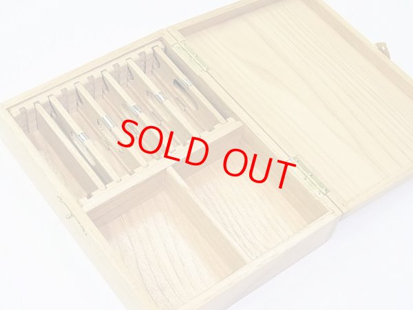 画像7: 栗材使用　高級仕掛け道具箱　片面間仕切り付き　栗製仕掛け巻き５本入り