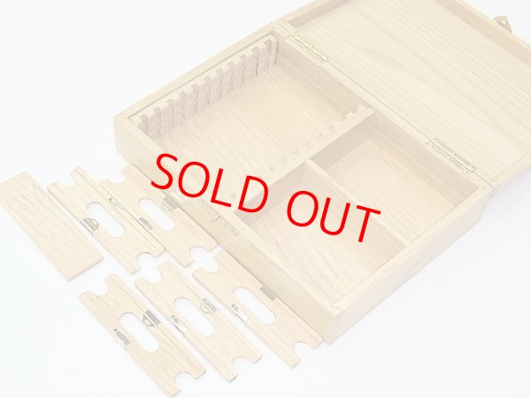 画像5: 栗材使用　高級仕掛け道具箱　片面間仕切り付き　栗製仕掛け巻き５本入り