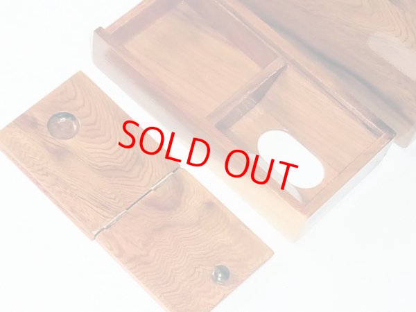 画像6: 国産杉材使用　上部スライド式高級水箱　鏡面仕上げ　黒柿つまみ ベルト付き