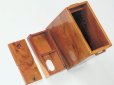 画像4: 国産杉材使用　上部スライド式高級水箱　鏡面仕上げ　黒柿つまみ ベルト付き