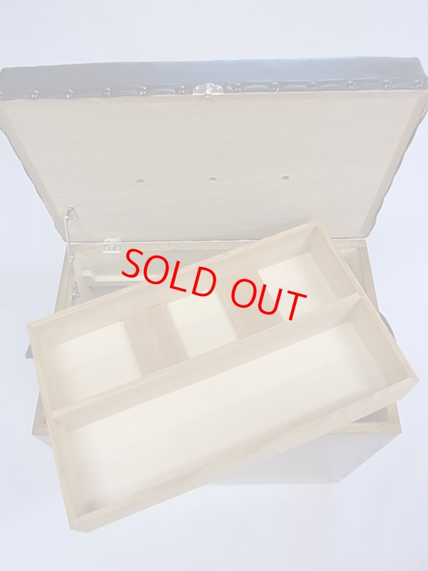 画像7: 桐材使用　座布団付き合切箱　組作り ベルト付き 大