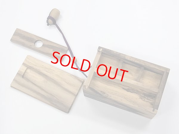 画像5: 総黒柿材使用　黒柿瓢箪根付小物道具箱