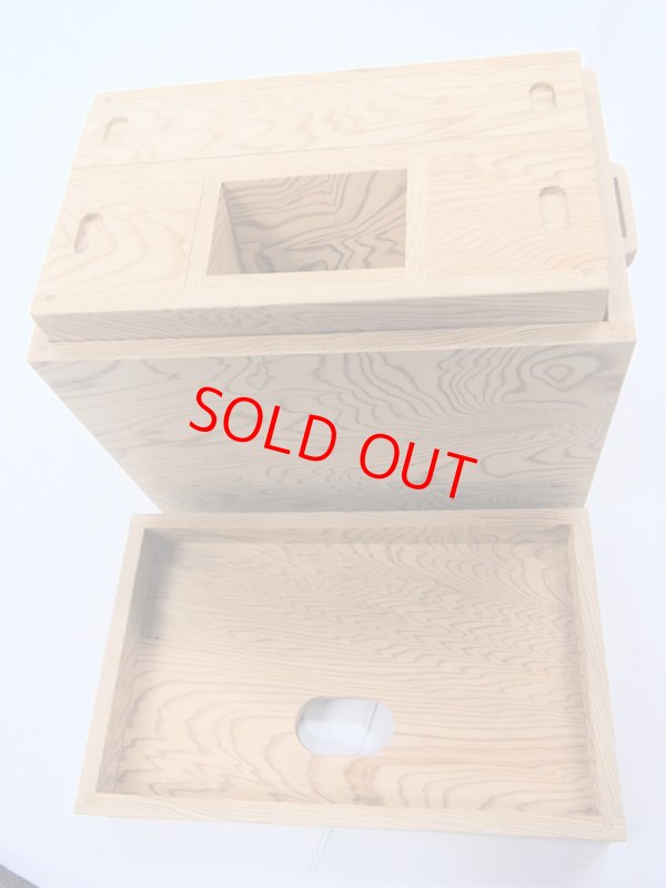 画像6: 総屋久杉材使用　水箱　なかごスライド開閉　ベルト付き