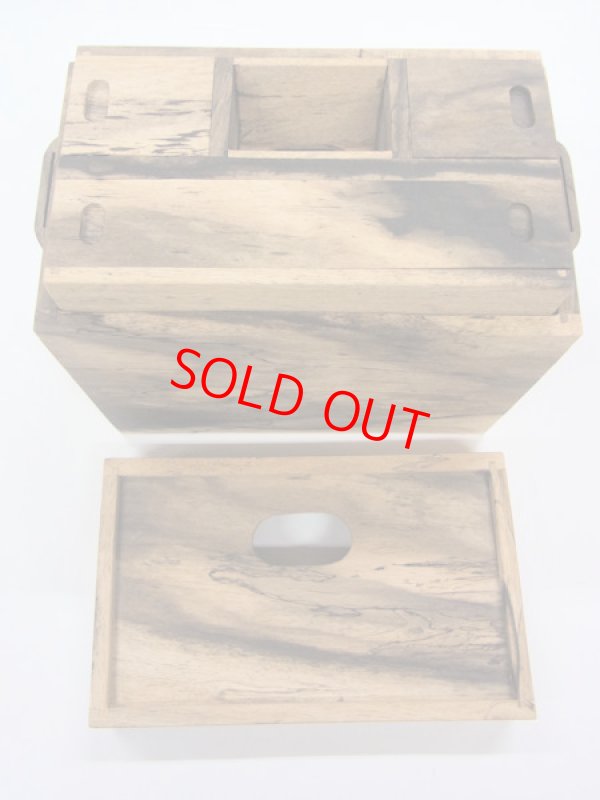 画像7: 黒柿材使用　水箱　なかごスライド開閉　ベルト付き