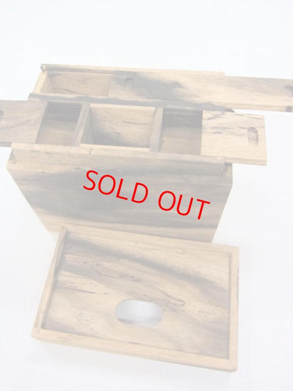 画像2: 黒柿材使用　水箱　なかごスライド開閉　ベルト付き