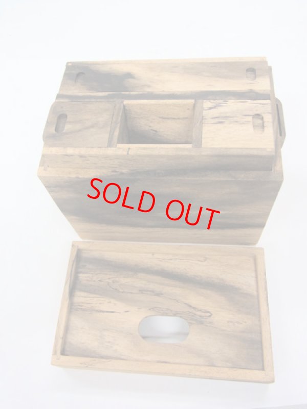 画像4: 黒柿材使用　水箱　なかごスライド開閉　ベルト付き