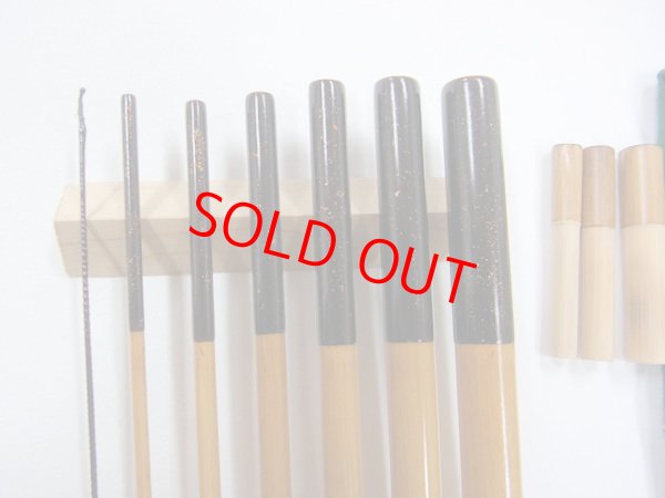 画像3: 府中竿俊作　タナゴ竿　矢竹　金粉研ぎ出し　藤巻握り　真竹削り穂　七本継　１６８センチ