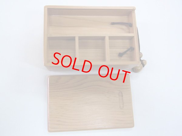 画像4: 感謝価格！会員価格２０％引き！国産杉材使用　両面スライド式黒柿瓢箪根付小物道具箱