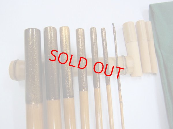 画像3: 江戸和竿　府中竿俊作　タナゴ竿　矢竹　一節揃え　三本仕舞 　金塗　鯨穂　　七本継　１３１センチ