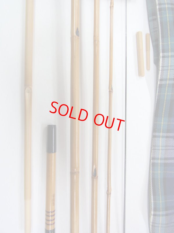 画像4: 江戸和竿　府中竿俊作　タナゴ竿　矢竹　二節揃え ほもち三節　黒塗　真竹削り穂　　４本継　替え元　１２０/１００センチ