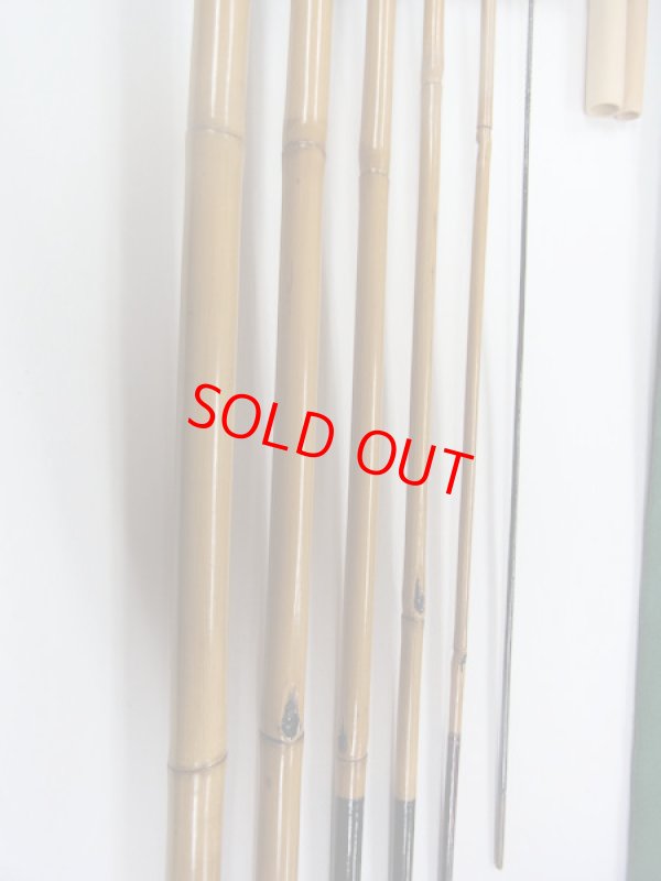 画像4: 江戸和竿　府中竿俊作　タナゴ竿　矢竹　二節揃え　二本仕舞 　東作塗　真竹削り穂　　六本継　１４４センチ