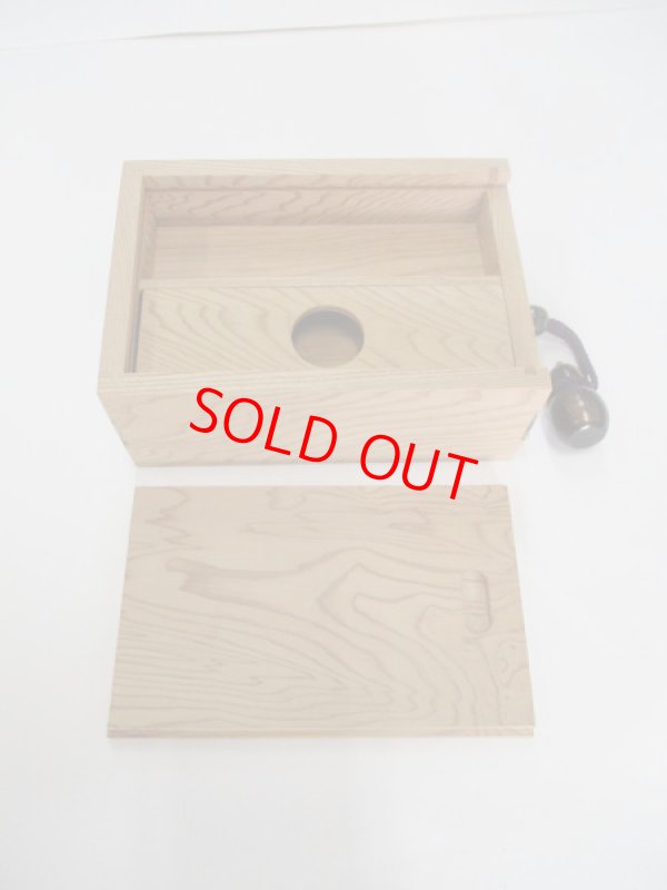 画像6: ４０％OFF!！総屋久杉材使用　両面スライド式黒柿瓢箪根付小物道具箱