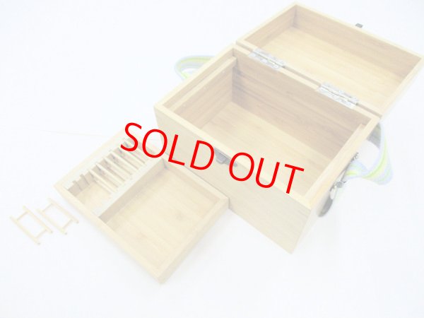 画像4: 限定品！江戸・粋　竹製道具箱　ポン太工房真竹仕掛け巻き８本入り　ベルト付き