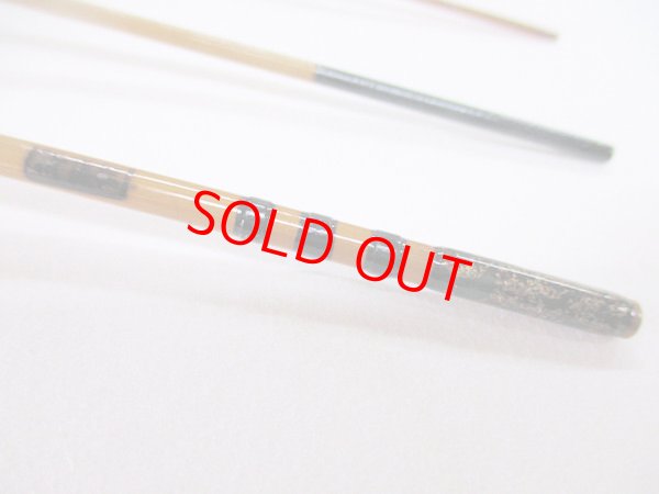 画像6: 新作　竿昭作　たなご竿　朱緑梨地粉研ぎ出し　矢竹　真竹削り穂 　三本継ぎ　一尺五寸　 