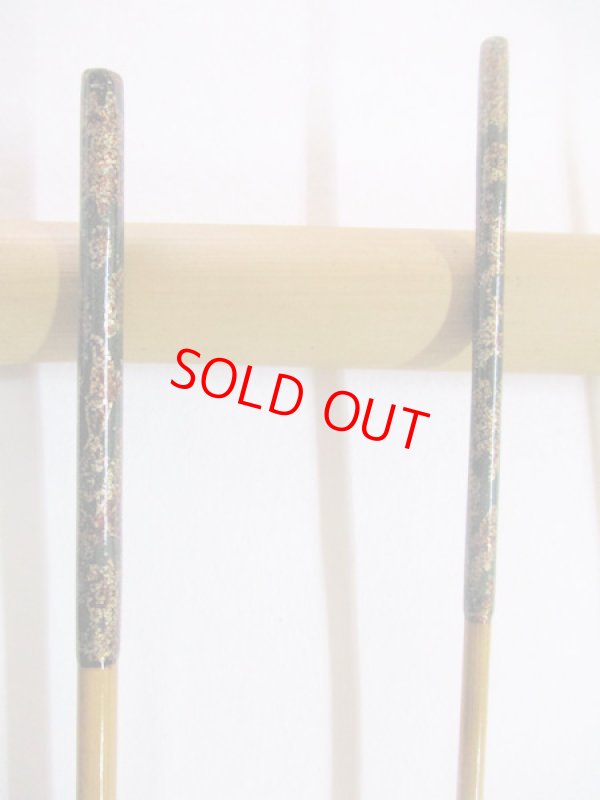 画像7: 新作　竿昭作　たなご竿　朱緑梨地粉研ぎ出し　矢竹　真竹削り穂 　三本継ぎ　二尺 