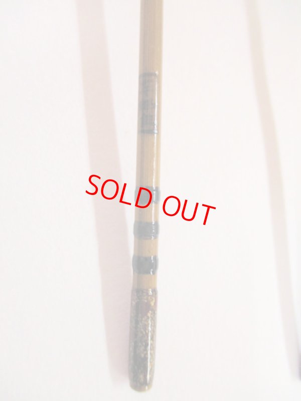 画像5: 新作　竿昭作　たなご竿　朱赤梨地粉研ぎ出し　矢竹　真竹削り穂 　三本継ぎ　一尺二寸