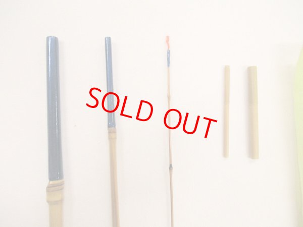 画像2: 感謝価格！オリジナルタナゴ竿　布袋竹印籠継　藍色段巻き　三本継　全長約１３５センチ　竿袋付き　