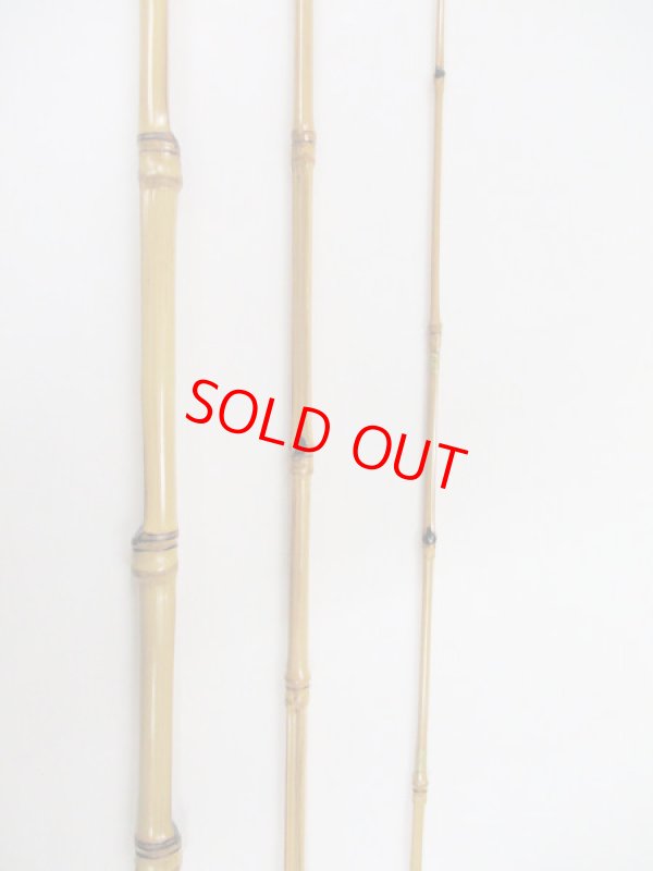 画像3: 感謝価格！オリジナルタナゴ竿　布袋竹印籠継　藍色段巻き　三本継　全長約１３５センチ　竿袋付き　