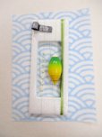 画像1: 手作り在来タナゴ釣り用　真ん中通し仕掛け　黄緑ライングラデーション　モノスレッドMオリーブ使用　板重り　ハリス止め付き (1)