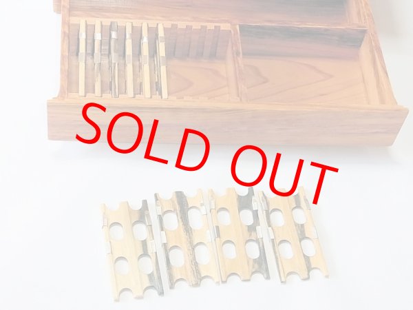 画像6: 総屋久杉道具箱　大　二段引き出し　変わり開け　黒柿仕掛け巻き１０本付き　ベルト付き