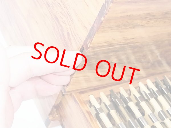 画像8: 総屋久杉道具箱　大　二段引き出し　変わり開け　黒柿仕掛け巻き１０本付き　ベルト付き