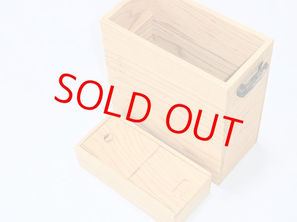 画像6: 国産杉材使用　上部スライド式水箱　無塗装　黒柿つまみ