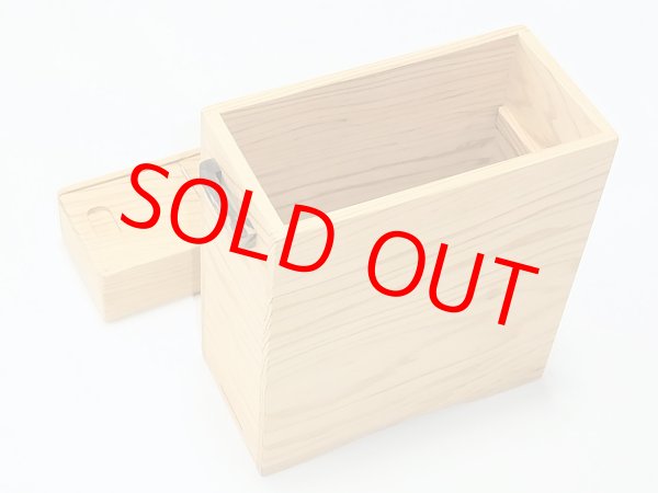 画像7: 国産杉材使用　上部スライド式水箱　無塗装　黒柿つまみ