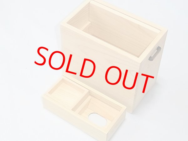 画像5: 国産檜材黒柿材使用　上蓋格納式水箱　無塗装