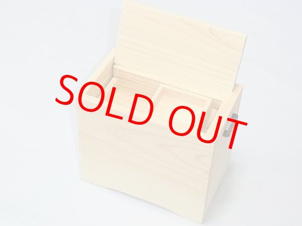 画像3: 国産檜材黒柿材使用　上蓋格納式水箱　無塗装