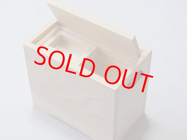 画像2: 国産檜材黒柿材使用　上蓋格納式水箱　無塗装