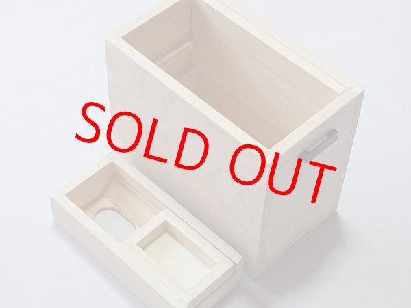 画像5: 国産檜材黒柿材使用　上蓋格納式水箱　無塗装