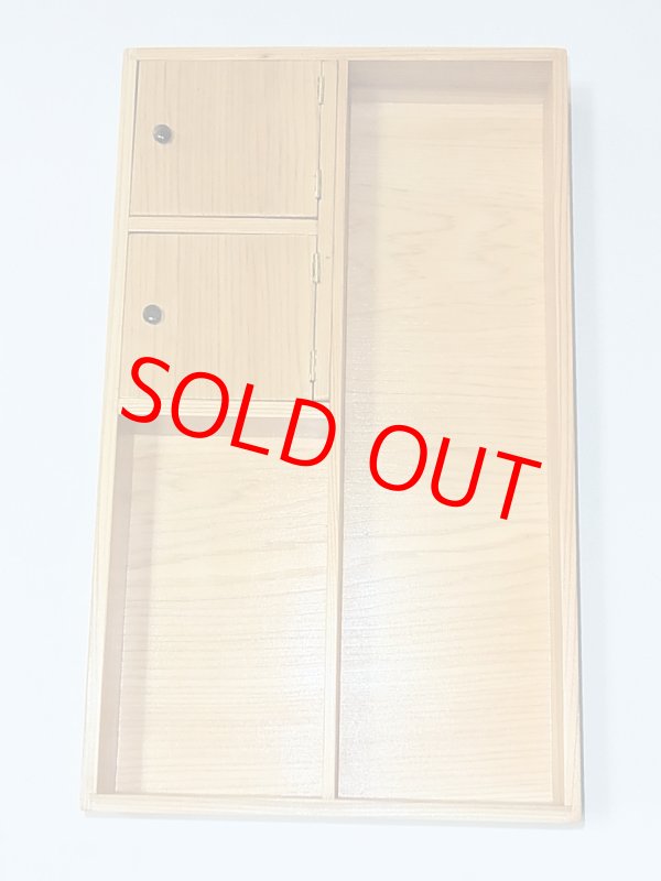 画像6: 国産杉材使用　座布団付き合切箱　１段引き出し　ワイドタイプ