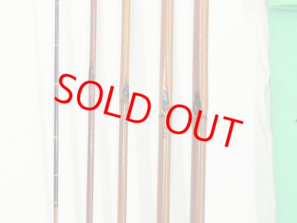 画像5: 竿孝作　タナゴ竿　矢竹　八寸切　五本継ぎ 朱色変わり塗り　