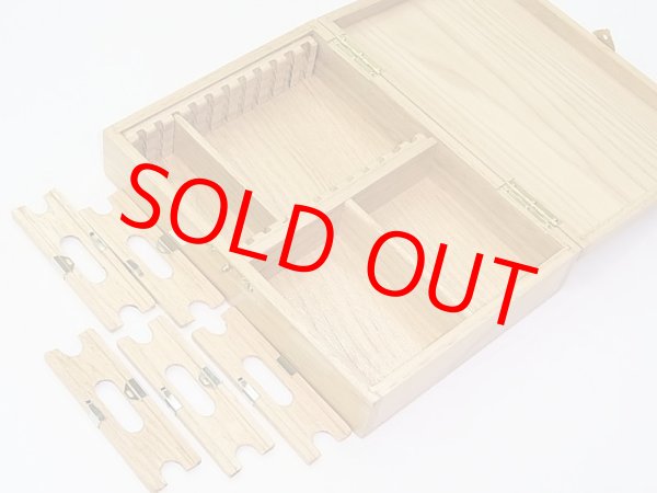 画像6: 栗材使用　高級仕掛け道具箱　片面間仕切り付き　栗製仕掛け巻き５本入り