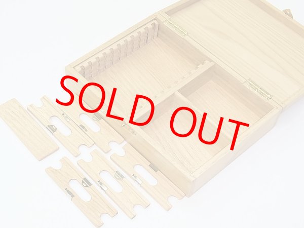 画像5: 栗材使用　高級仕掛け道具箱　片面間仕切り付き　栗製仕掛け巻き５本入り