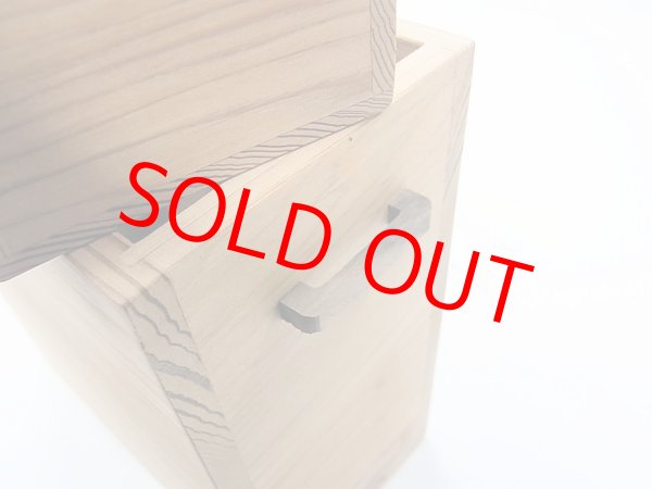 画像6: 感謝価格！国産杉材使用　上部スライド式水箱　無塗装　黒柿つまみ