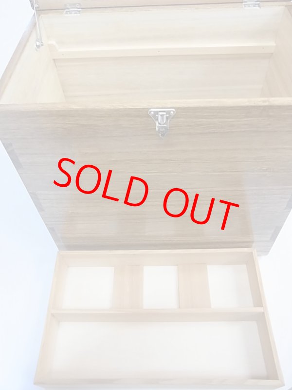 画像5: 桐材使用　座布団付き合切箱　組作り ベルト付き 大